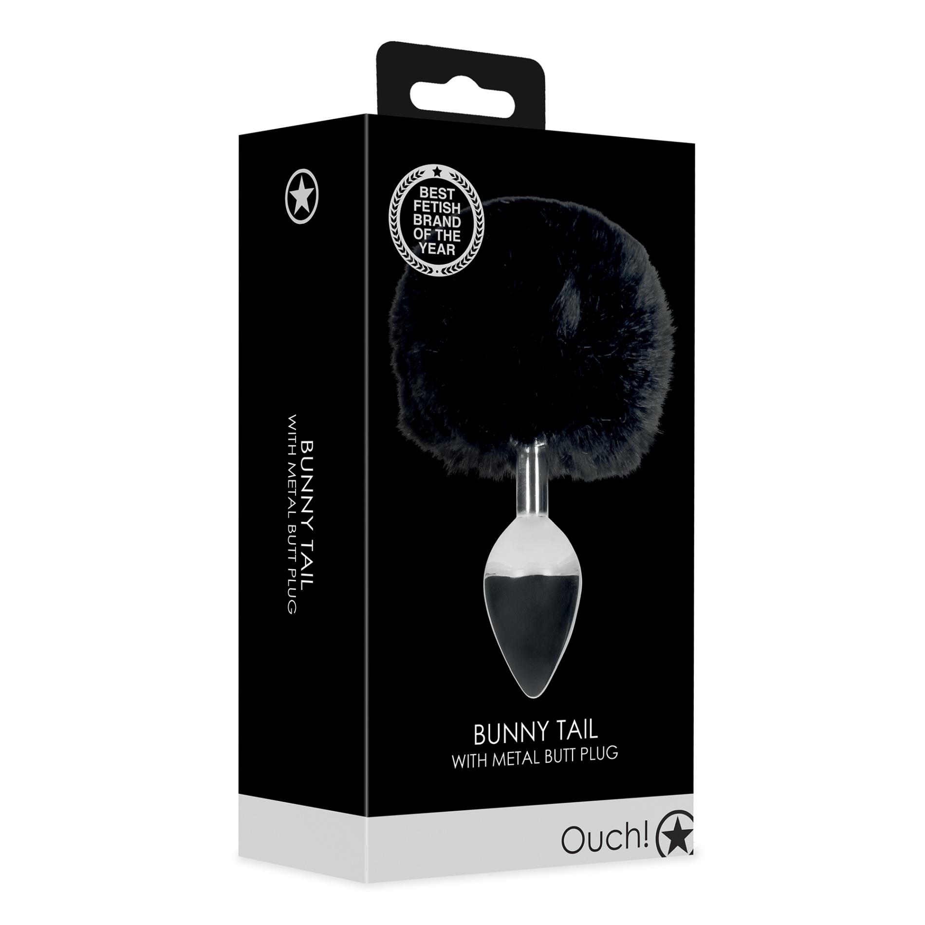 Korek analny Bunny Tail - aluminium z ogonkiem — zdjęcie 10