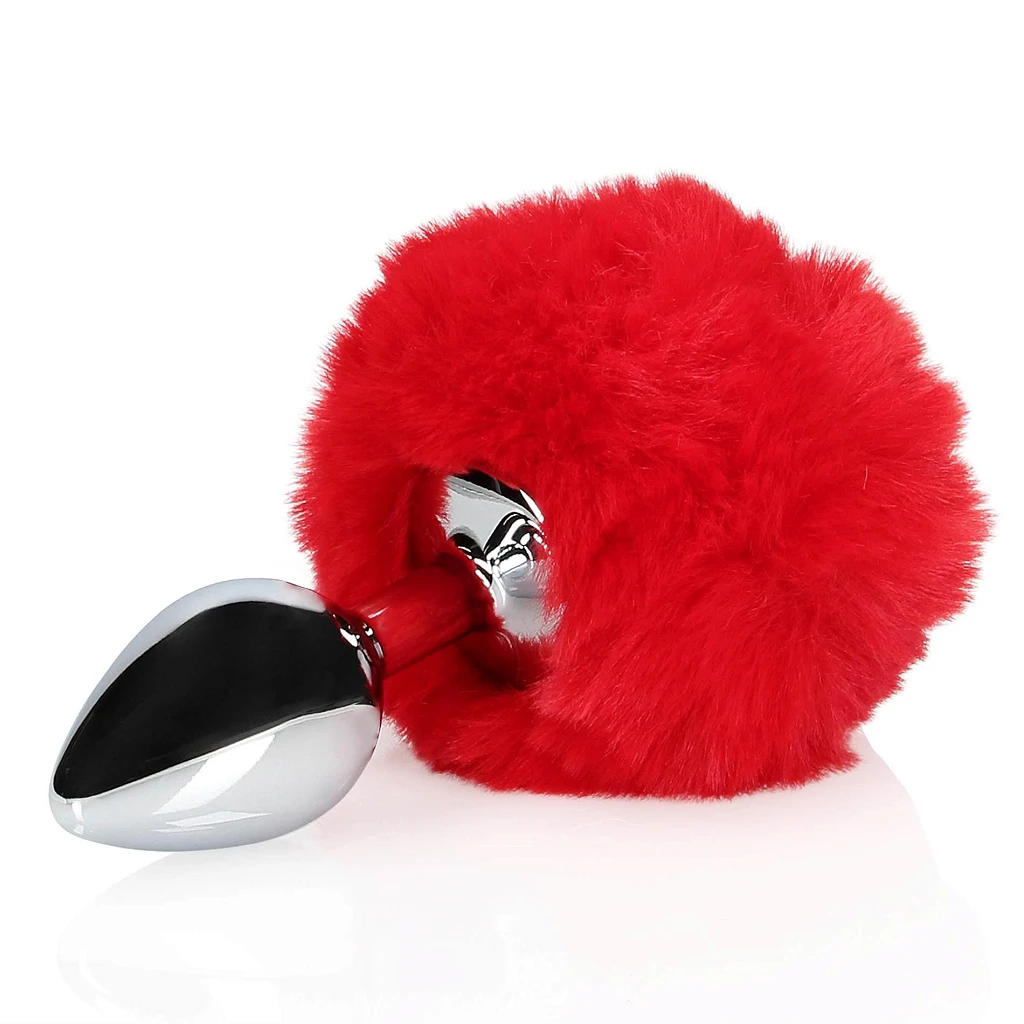Korek analny Bunny Tail - aluminium z ogonkiem