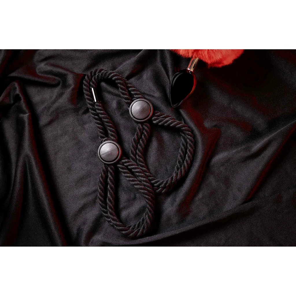 Korek analny Bunny Tail - aluminium z ogonkiem — zdjęcie 11