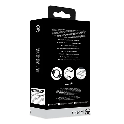 Knebel Ouch! O-Ring – zaciski na sutki, łańcuszki — zdjęcie 5