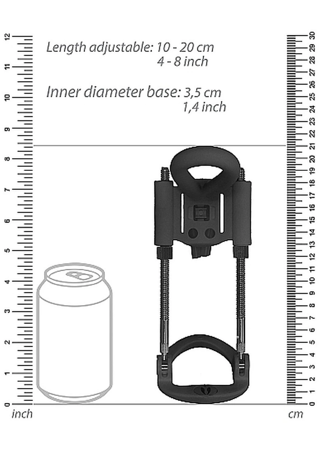 Dylatator Penis Extender - regulowany czarny — zdjęcie 2