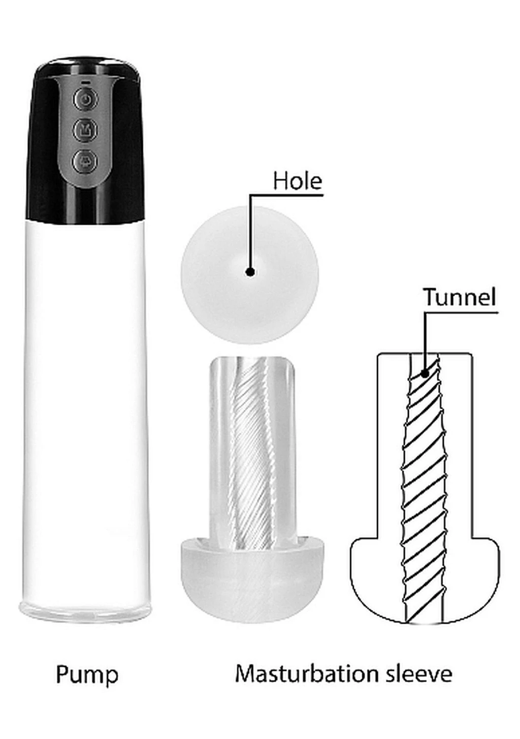 Pompka z funkcją ssania Automatic Cyber Pump - transparentna — zdjęcie 11