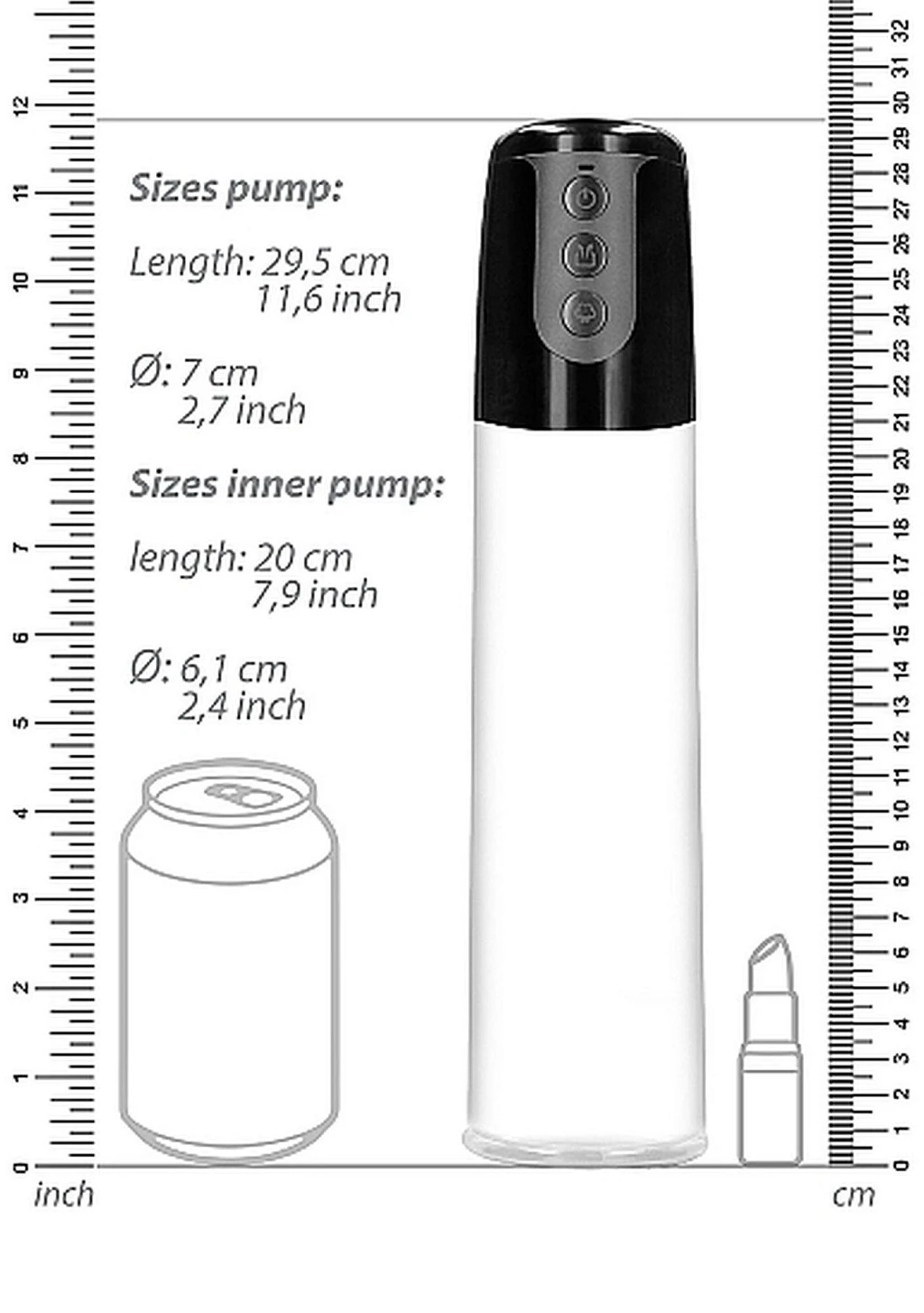 Pompka z funkcją ssania Automatic Cyber Pump - transparentna — zdjęcie 3