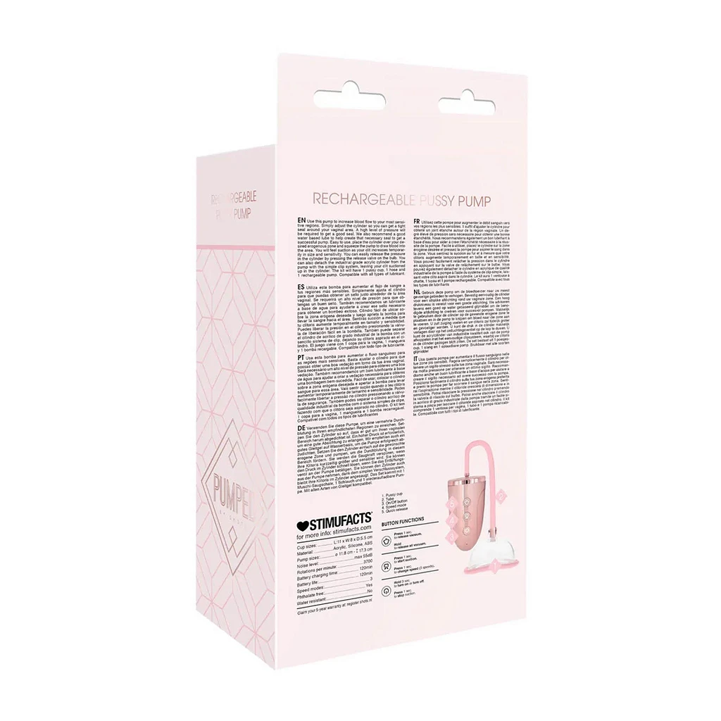 Pompka próżniowa Rechargeable - różowa obudowa — zdjęcie 3