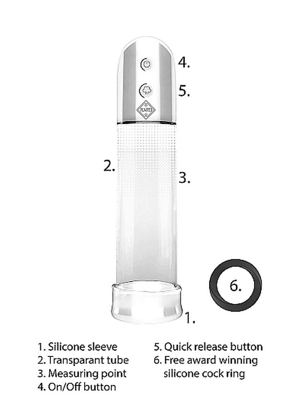 Pompka z funkcją ssania Automatic Luv Pump - transparent — zdjęcie 10