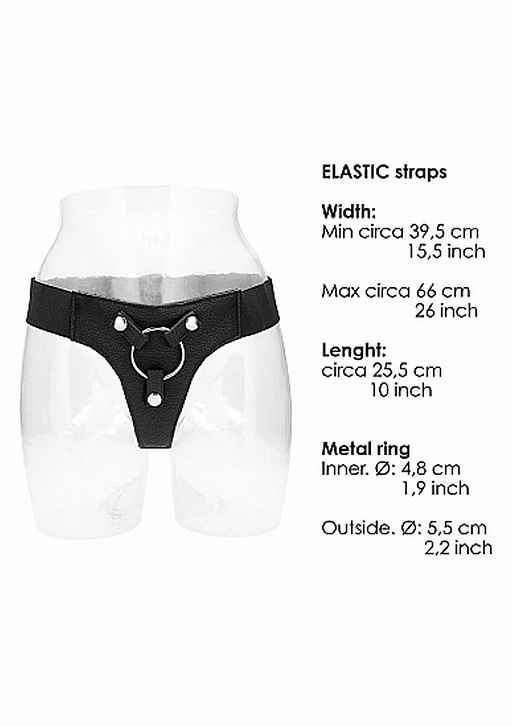 Uprząż strap-on RealRock Elastic Harness – elastyczne paski — zdjęcie 5