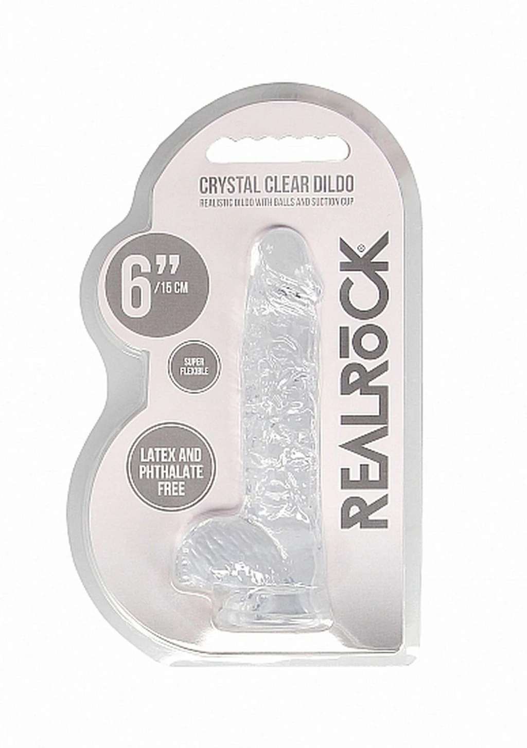 Dildo Realistic Crystal Clear 15 cm z jądrami i przyssawką — zdjęcie 2