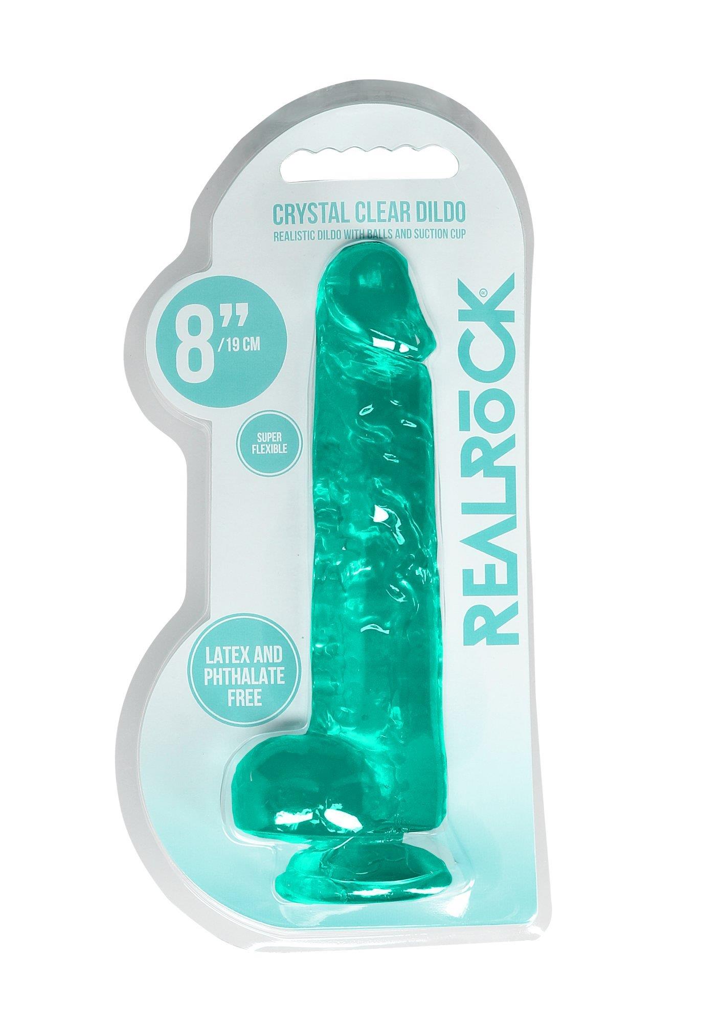 Dildo RealRock Realistic z jądrami – żelowe, z przyssawką