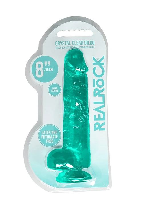 Dildo RealRock Realistic z jądrami – żelowe, z przyssawką