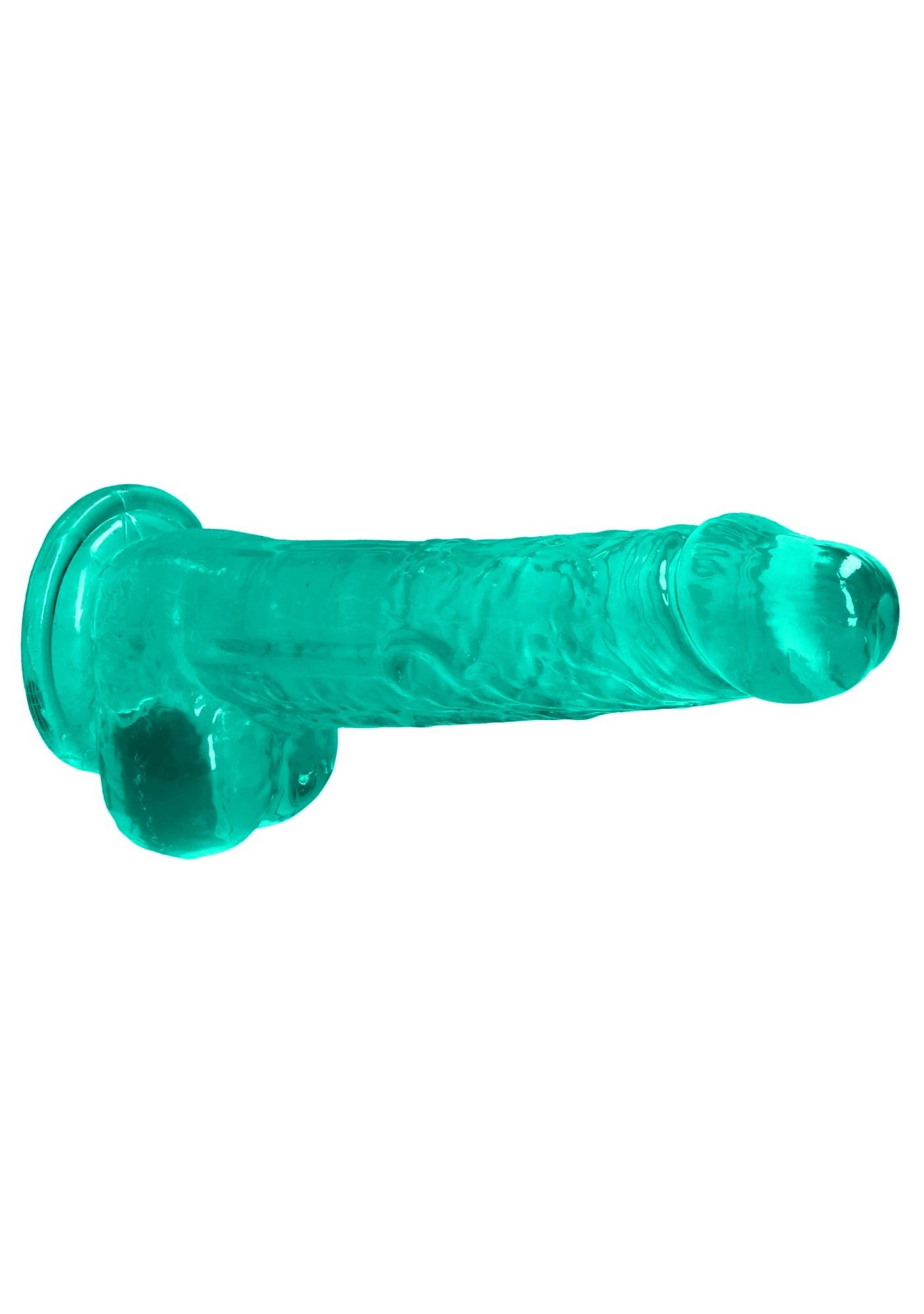 Dildo RealRock Realistic z jądrami – żelowe, z przyssawką