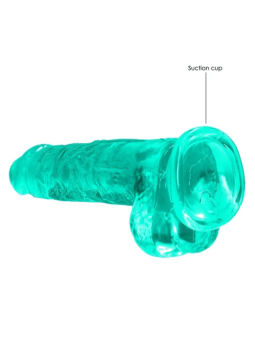 Dildo RealRock Realistic z jądrami – żelowe, z przyssawką
