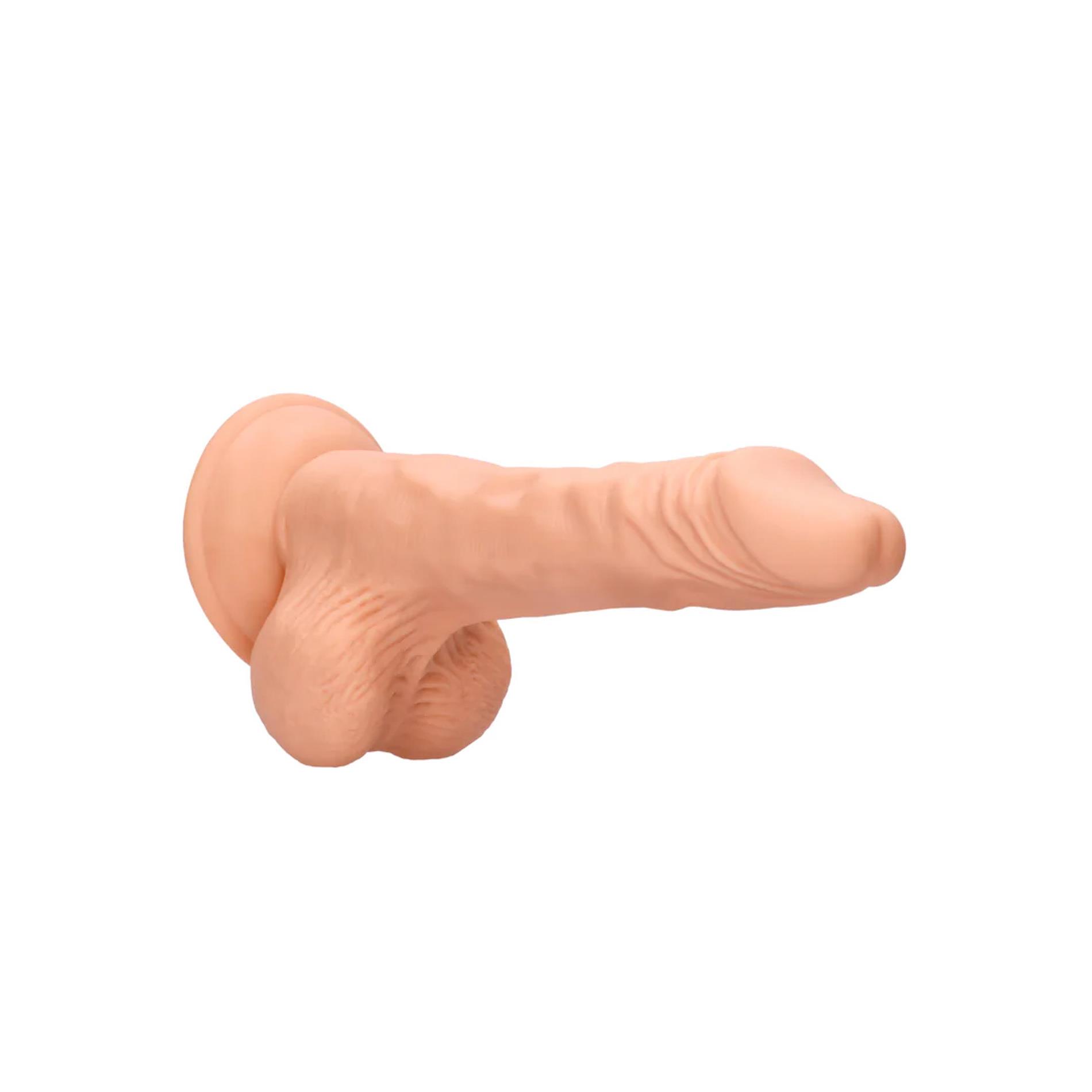 Dildo RealRock Dong with Testicles – 21,5 cm, przyssawka — zdjęcie 5
