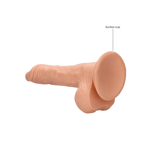 Dildo RealRock Dong with Testicles – 21,5 cm, przyssawka — zdjęcie 7