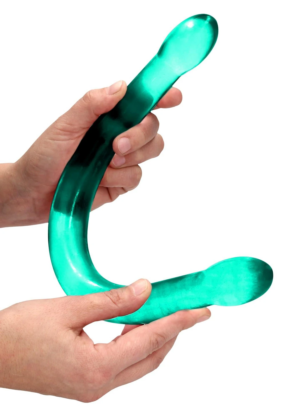 Podwójne dildo Crystal Clear Double Dong 42 cm – przezroczyste — zdjęcie 3