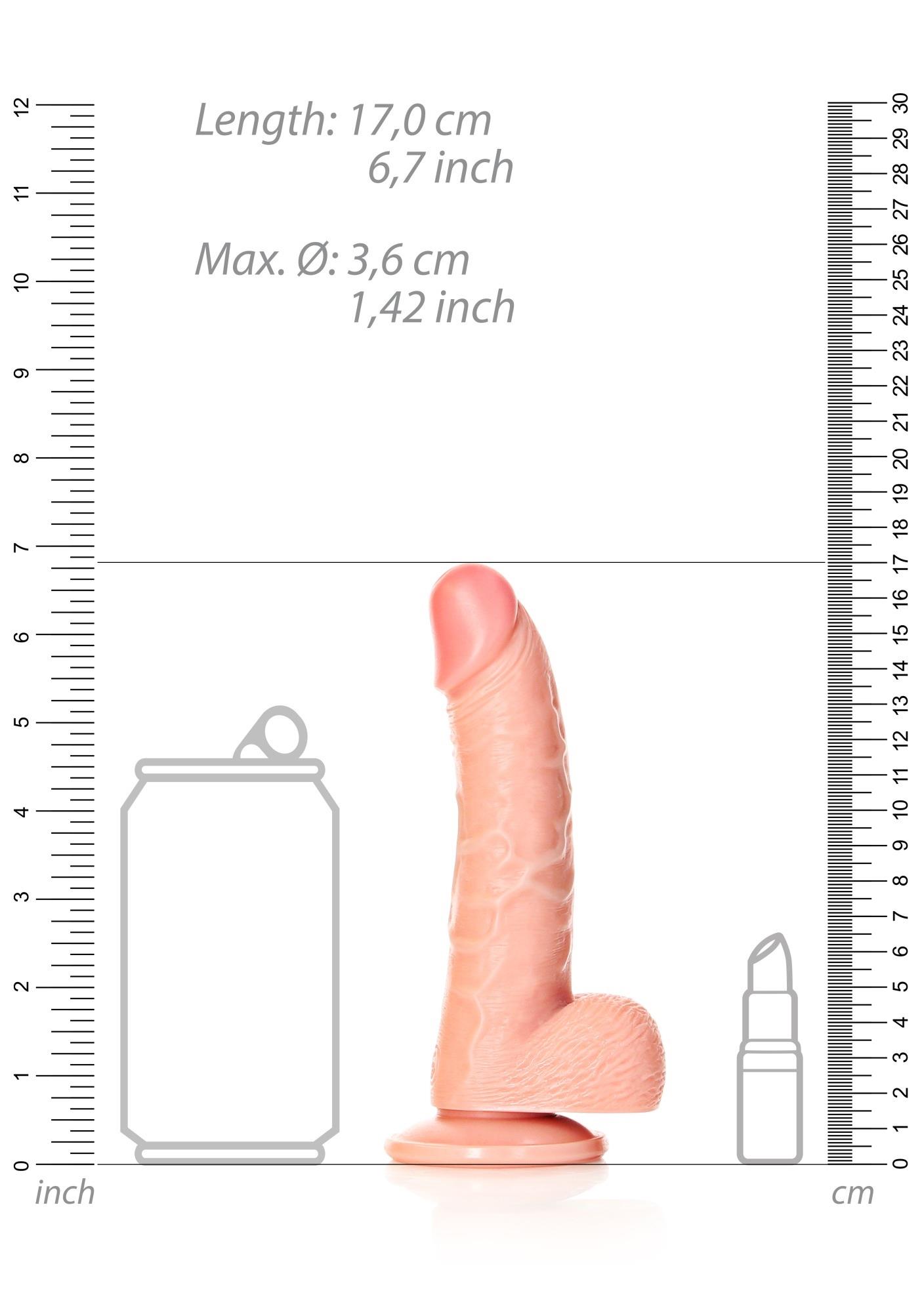 Dildo Curved Realistic z jądrami i przyssawką – 15,5 cm — zdjęcie 7
