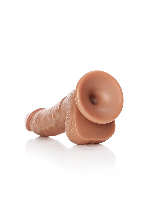 Dildo Curved Realistic 6”/15,5 cm – przyssawka, jądra — zdjęcie 5