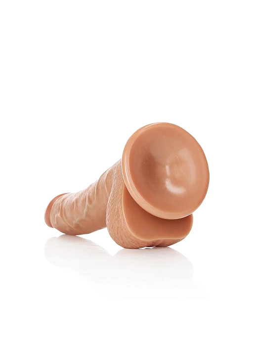 Dildo Curved Realistic z jądrami i przyssawką – 18 cm — zdjęcie 5