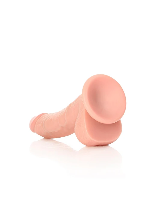 Dildo Curved Realistic 8” z jądrami i przyssawką — zdjęcie 5