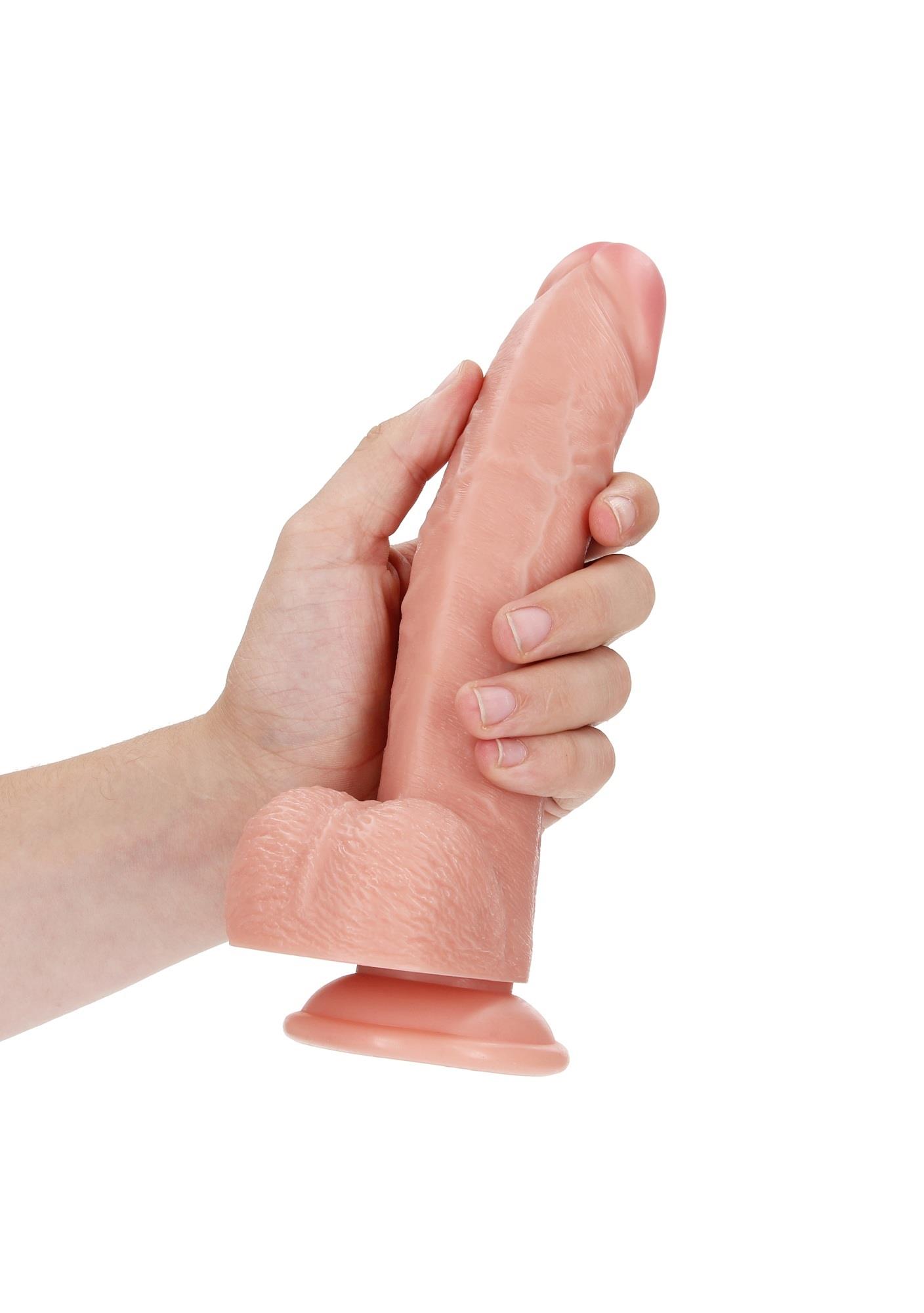 Dildo Curved Realistic 8” z jądrami i przyssawką — zdjęcie 6