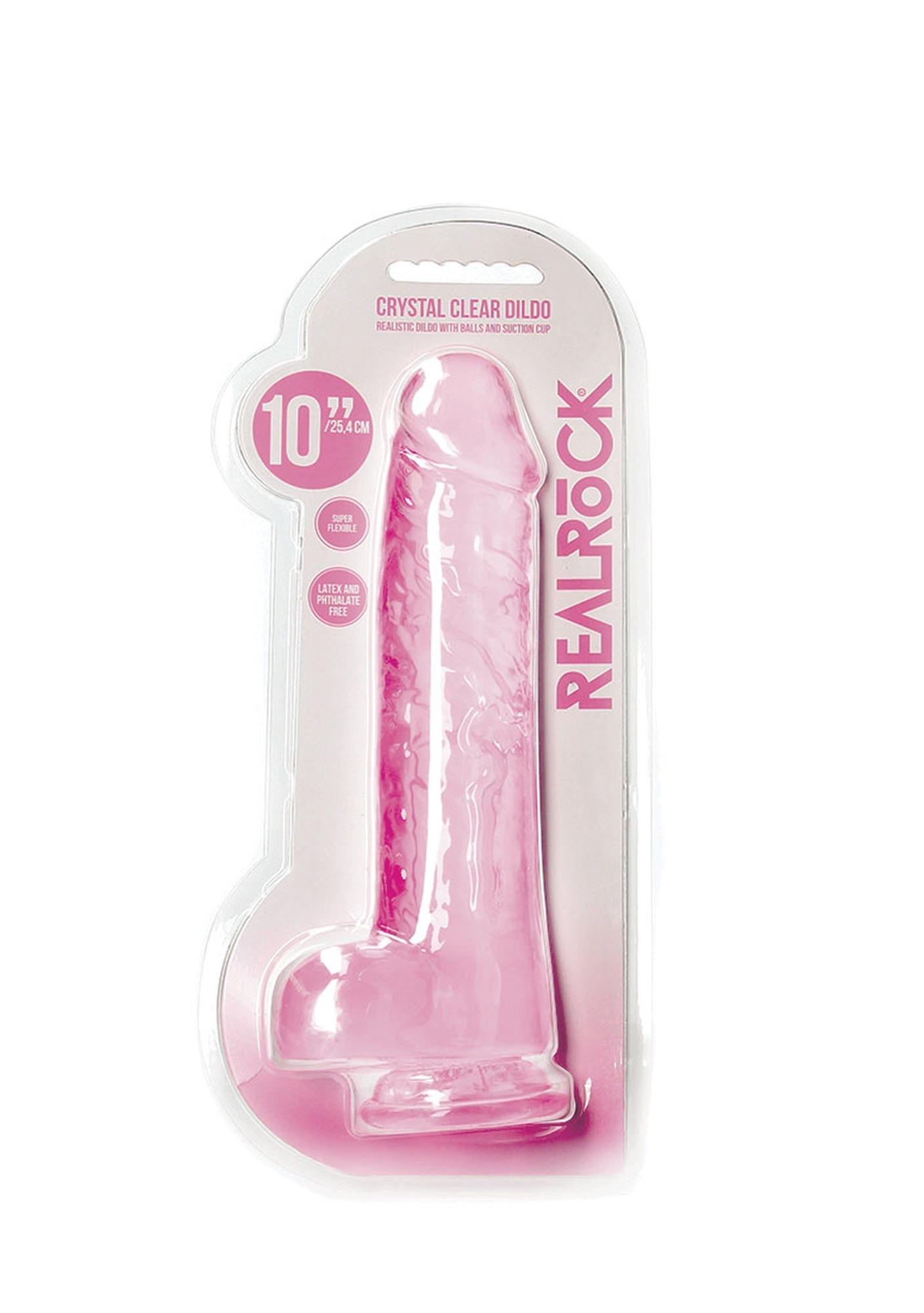 Dildo RealRock Realistic z jądrami – żelowe, z przyssawką