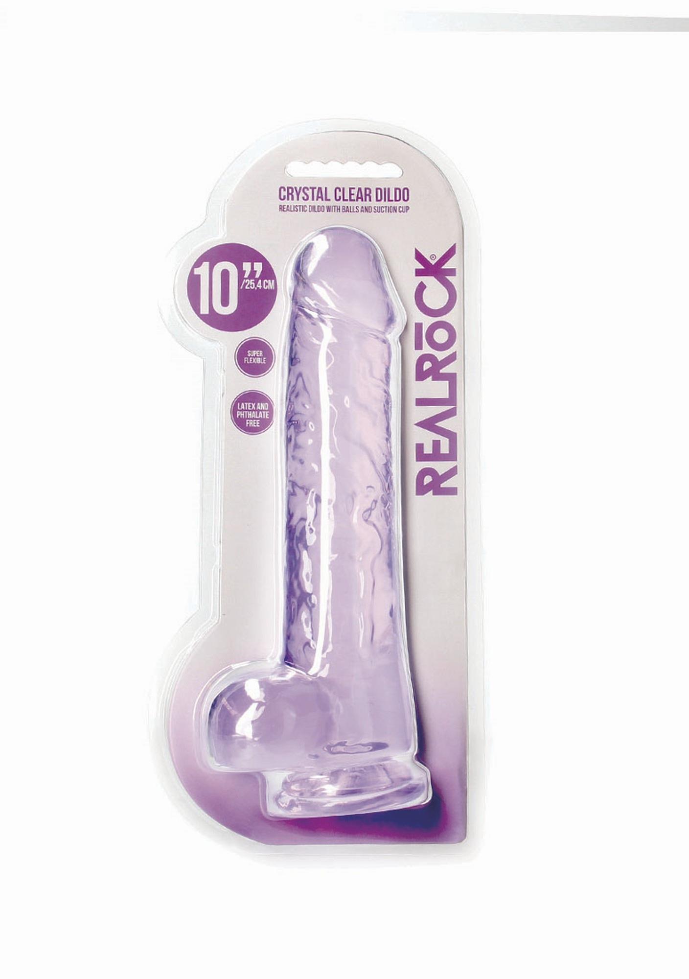 Dildo RealRock Realistic z jądrami – żelowe, z przyssawką
