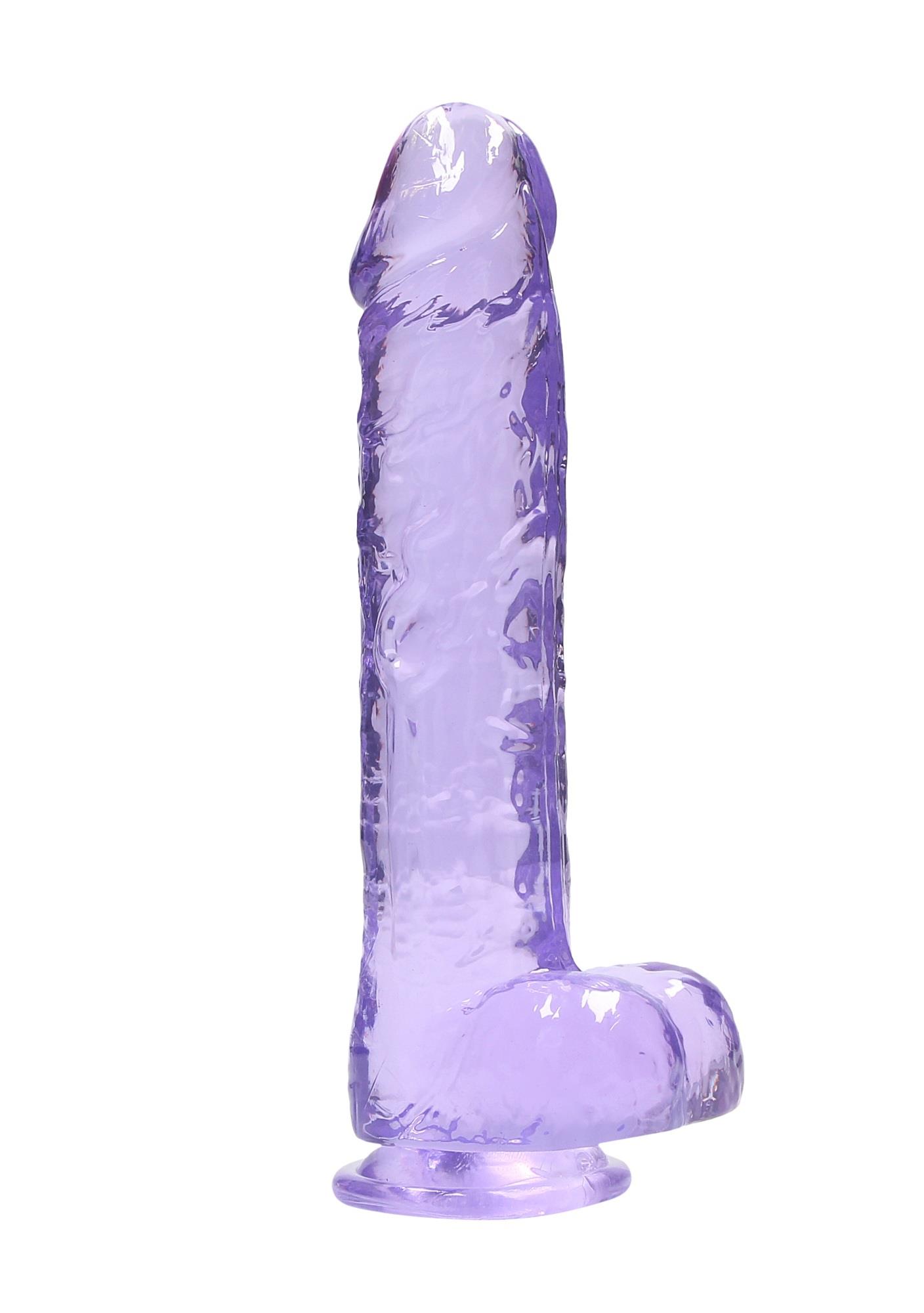 Dildo RealRock Realistic z jądrami – żelowe, z przyssawką