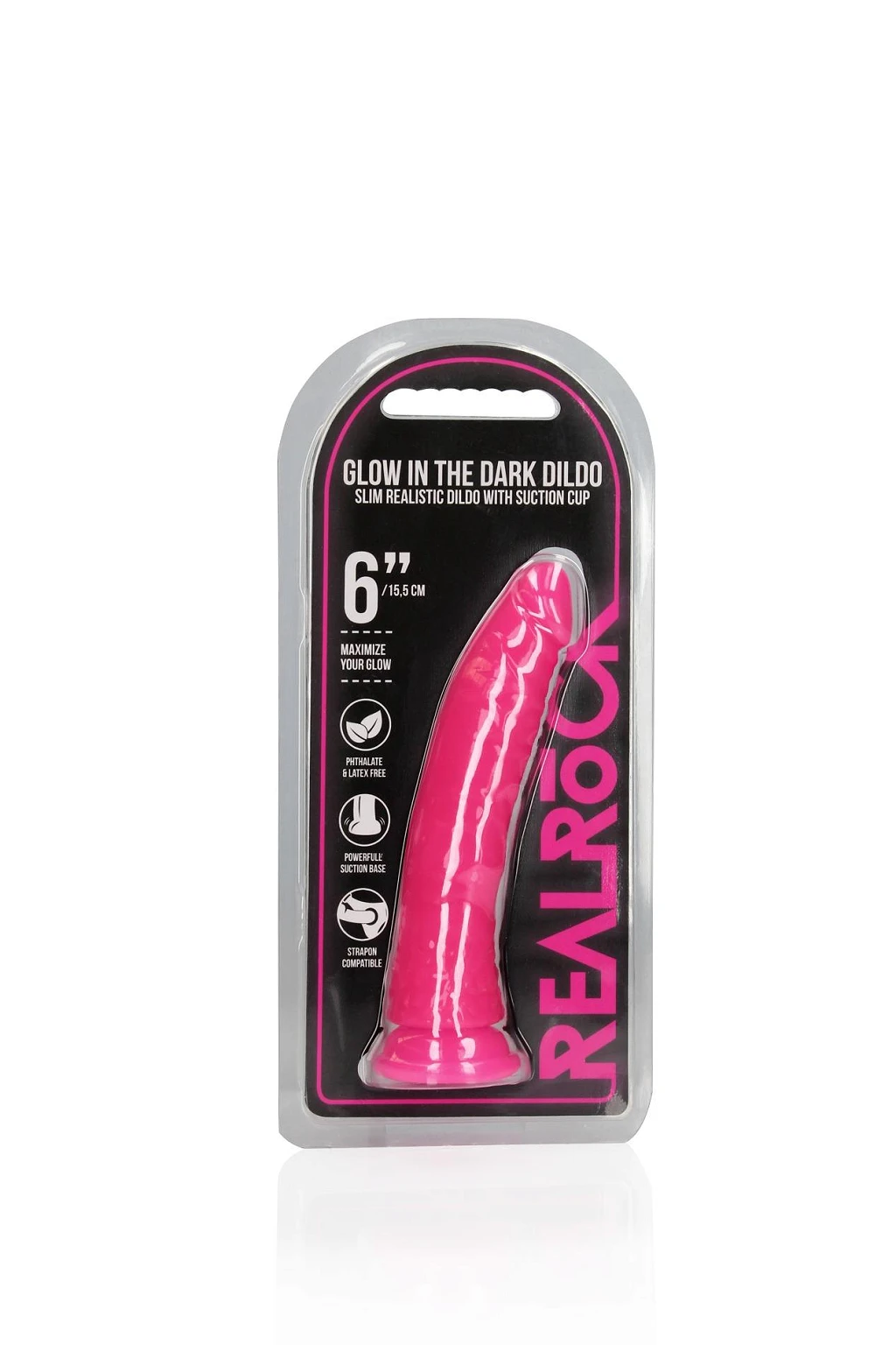 Dildo realistyczne Slim Glow 15,5 cm z przyssawką — zdjęcie 2