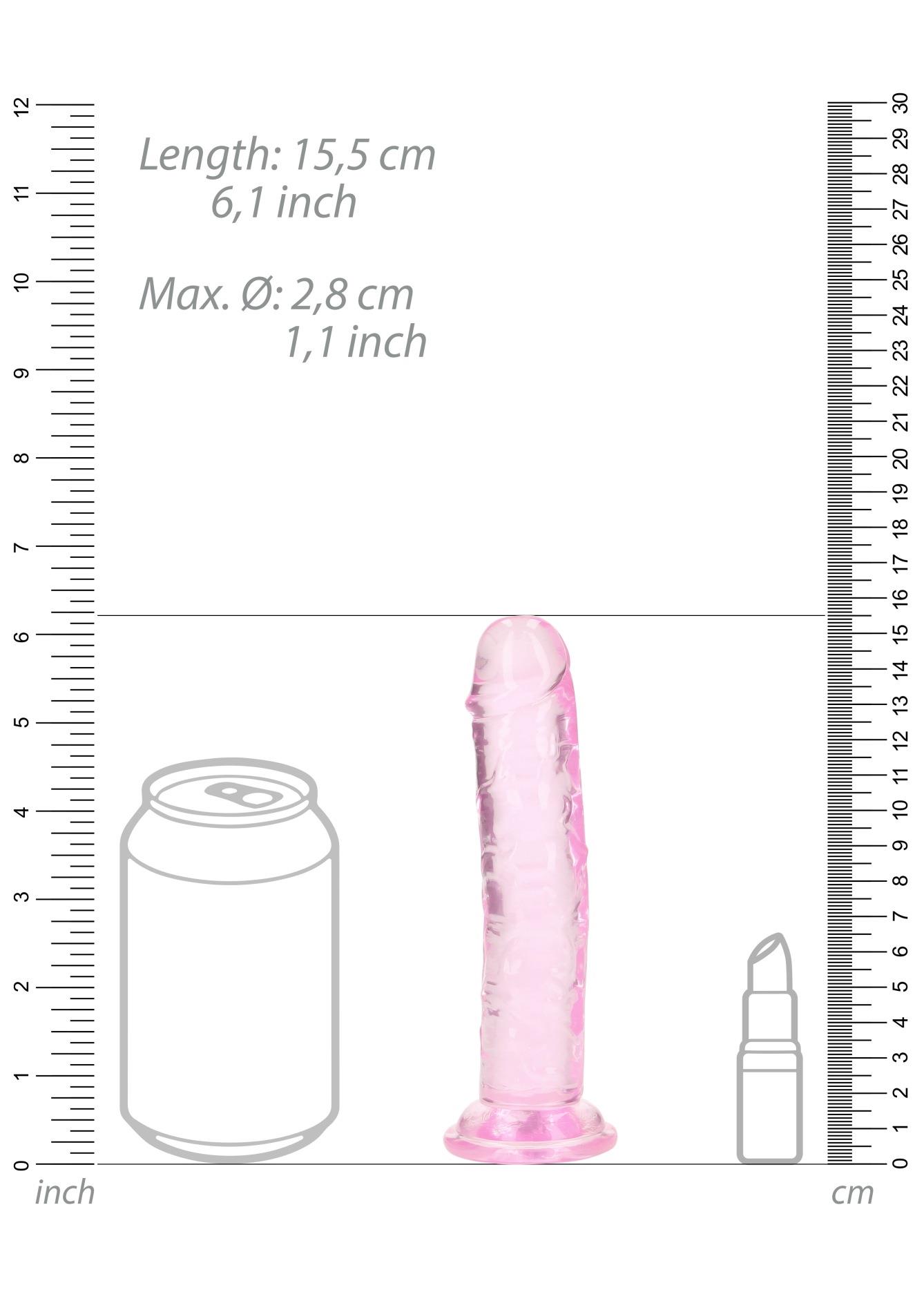 Dildo RealRock Straight Realistic z przyssawką – TPE, bez ftalanów