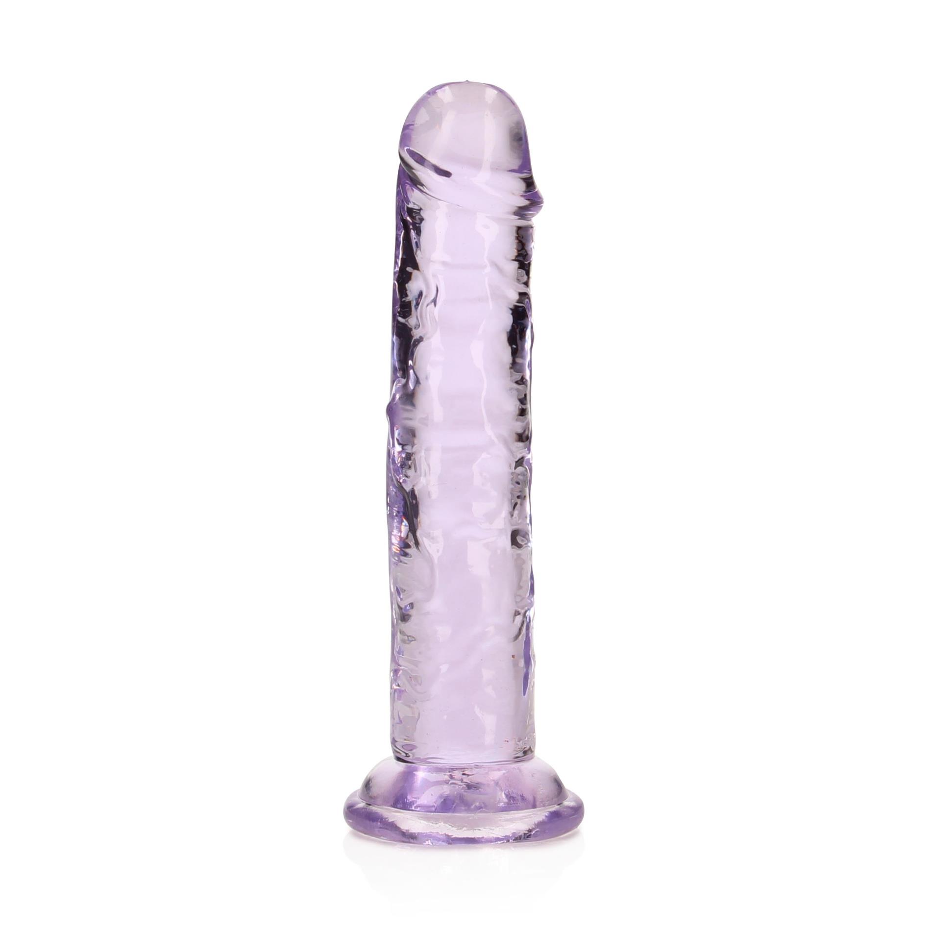 Dildo Straight Crystal Clear 6'' – przyssawka, TPE — zdjęcie 7