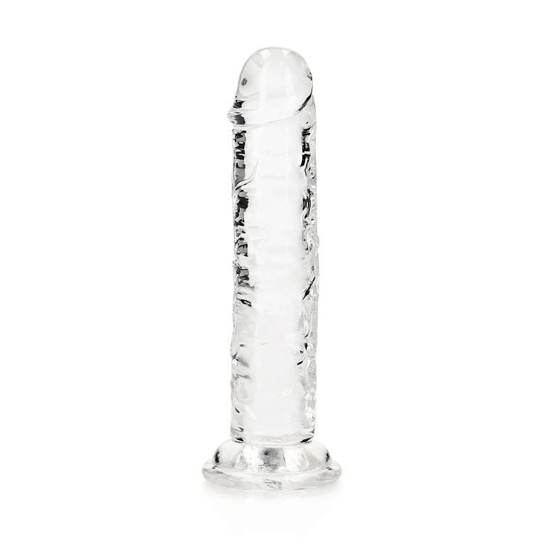 Proste dildo realistyczne 6'' z przyssawką – przezroczyste