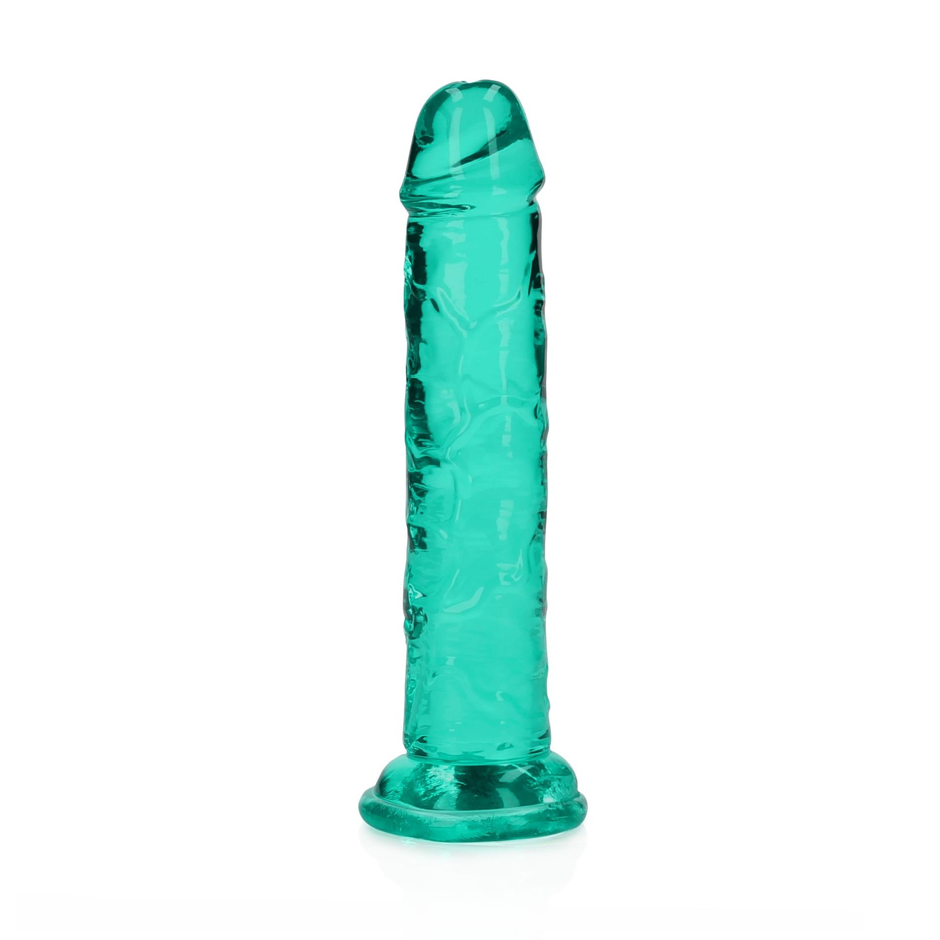 Dildo Straight Crystal Clear 6'' – przyssawka, TPE — zdjęcie 6