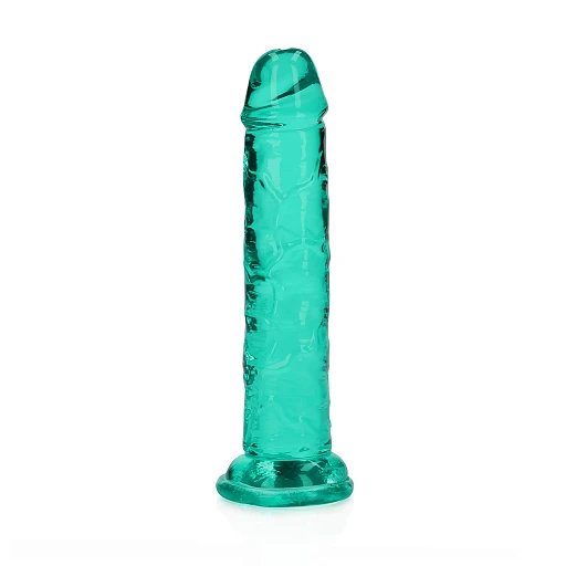 Dildo Straight Crystal Clear 6'' – przyssawka, TPE — zdjęcie 6