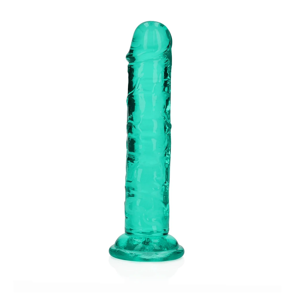Dildo Straight Crystal Clear 6'' – przyssawka, TPE — zdjęcie 7