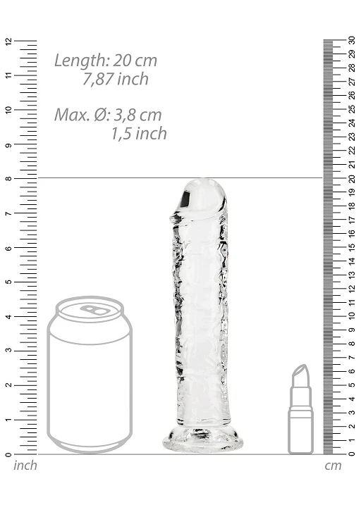 Dildo RealRock Straight Realistic z przyssawką – TPE, bez ftalanów