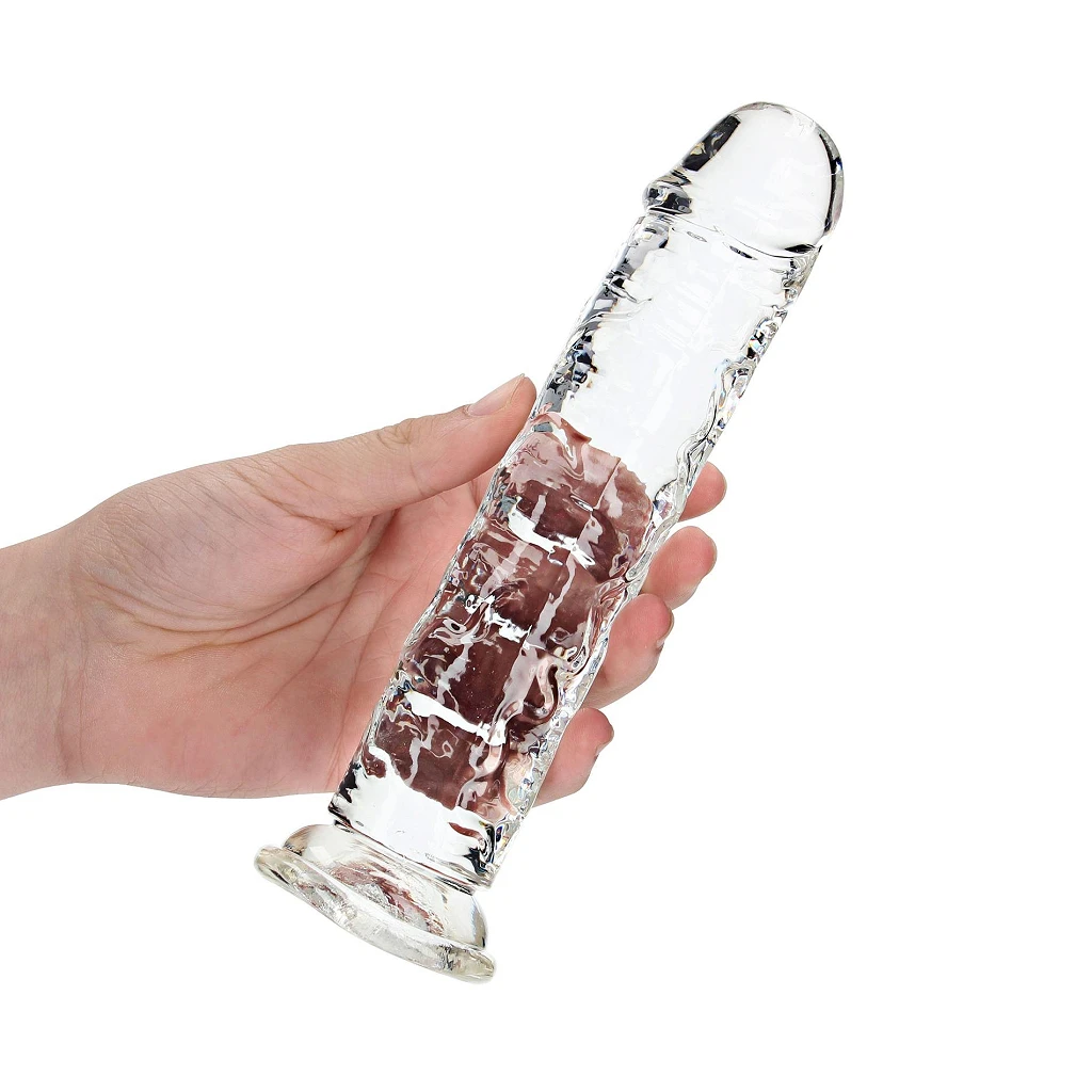 Dildo realistyczne 8,7″ Crystal Clear z przyssawką — zdjęcie 4