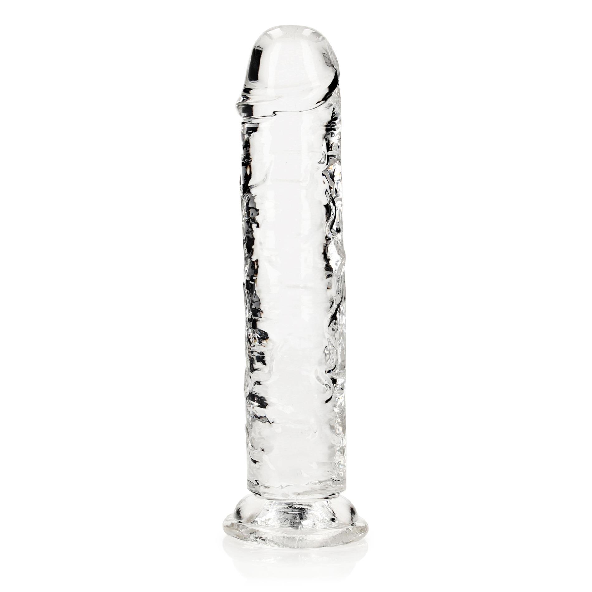 Dildo realistyczne 8,7″ Crystal Clear z przyssawką — zdjęcie 7