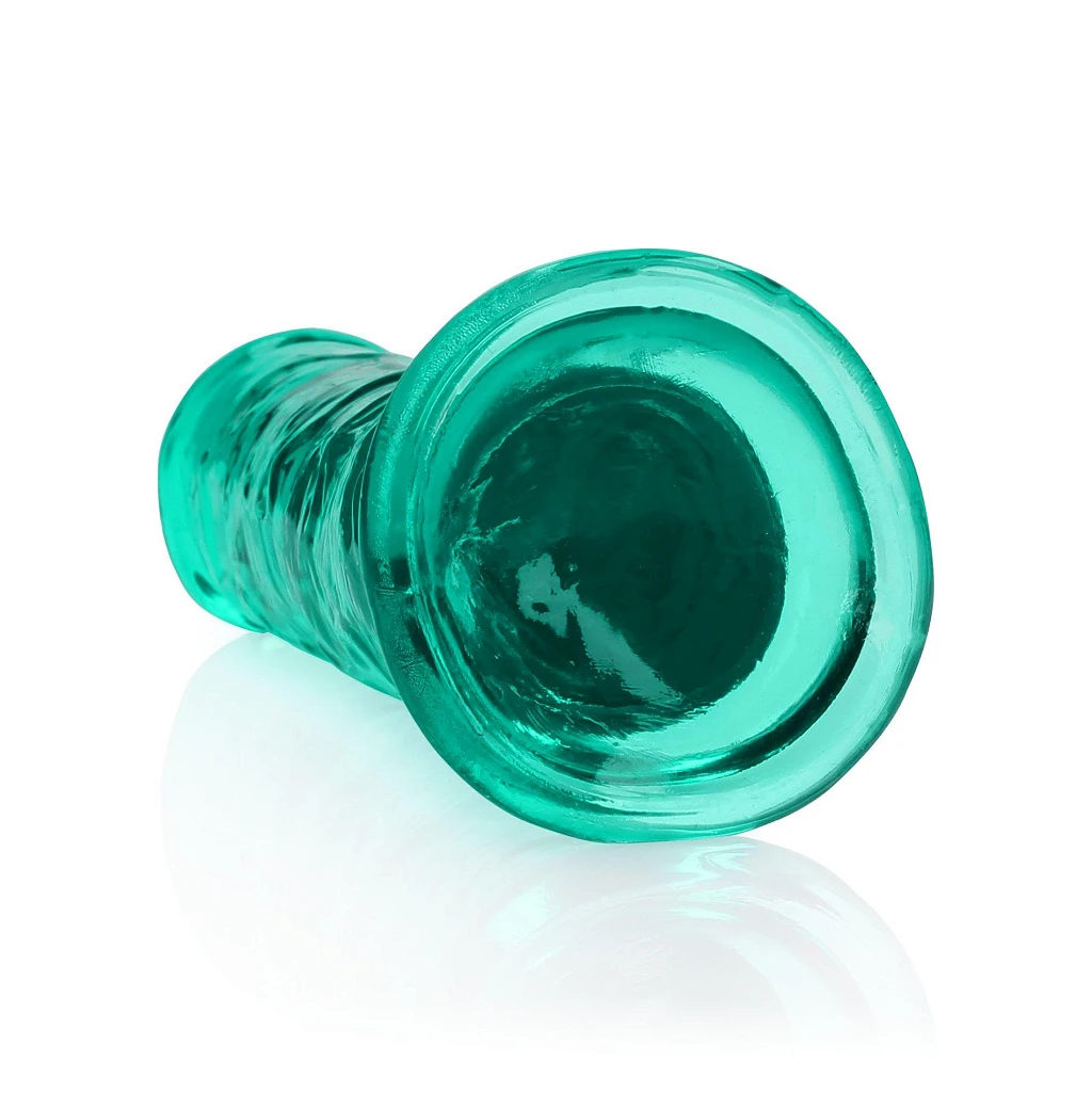 Dildo RealRock Crystal Clear 8″ – przyssawka, TPE, 22×4 cm — zdjęcie 3