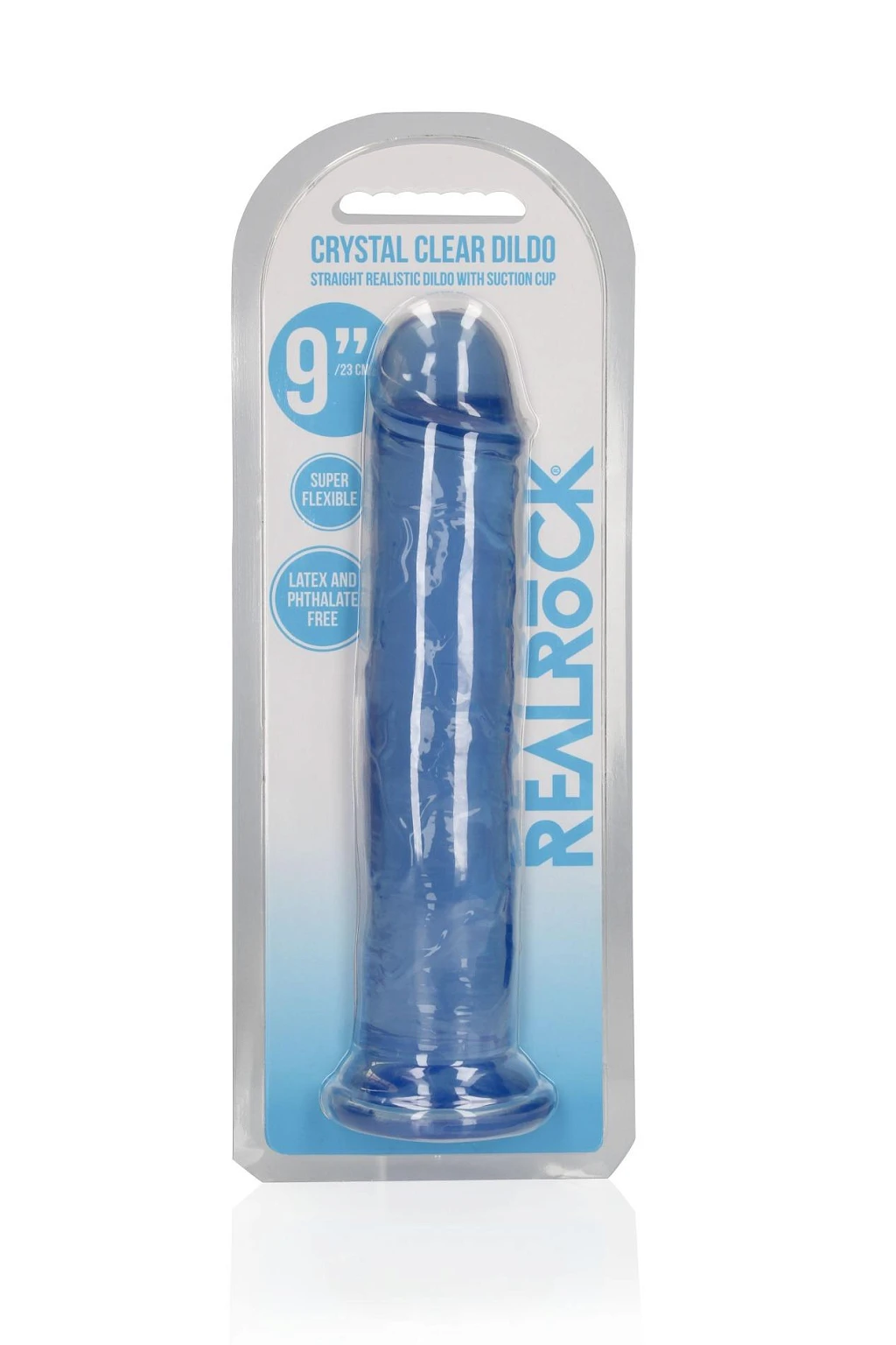 Dildo Straight Realistic z przyssawką 23 cm – przezroczyste — zdjęcie 2
