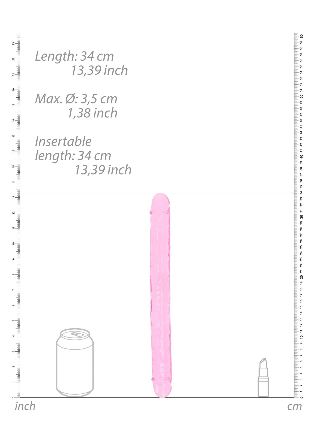 Podwójne dildo RealRock Realistic Double Dong – elastyczne TPE