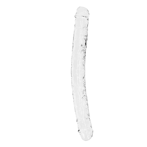 Podwójne dildo Crystal Clear 34 cm – przezroczyste, TPE