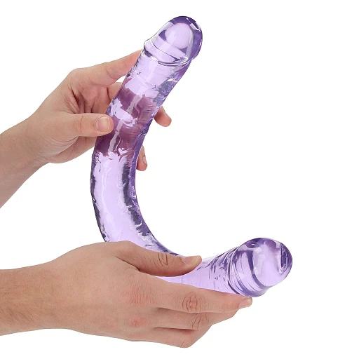 Podwójne dildo RealRock Realistic Double Dong – elastyczne TPE