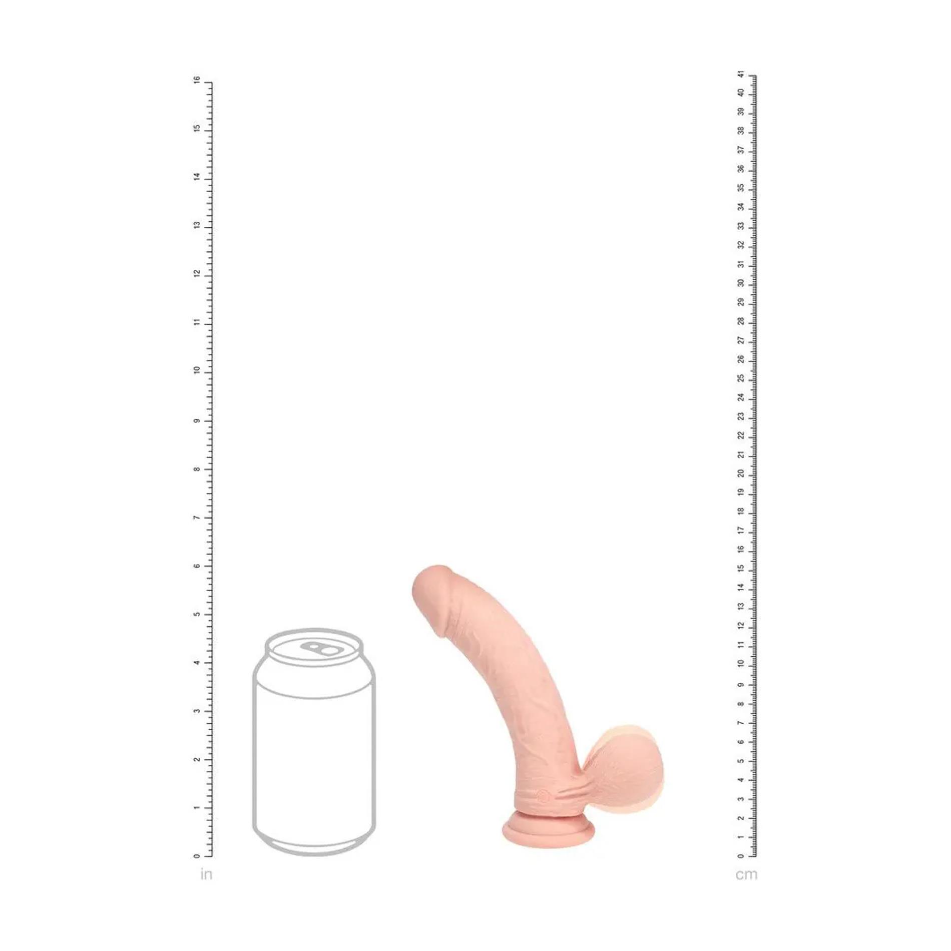 Wibrator RealRock dual density z kulkami, zakrzywiony – 15 cm — zdjęcie 8