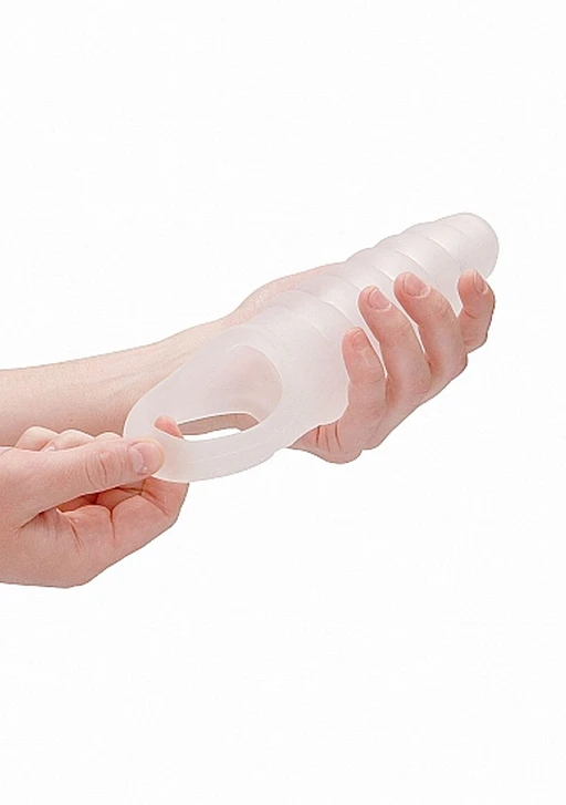 Nakładka na penisa No.21 – przedłużka 20,5 cm, pasek na jądra — zdjęcie 7