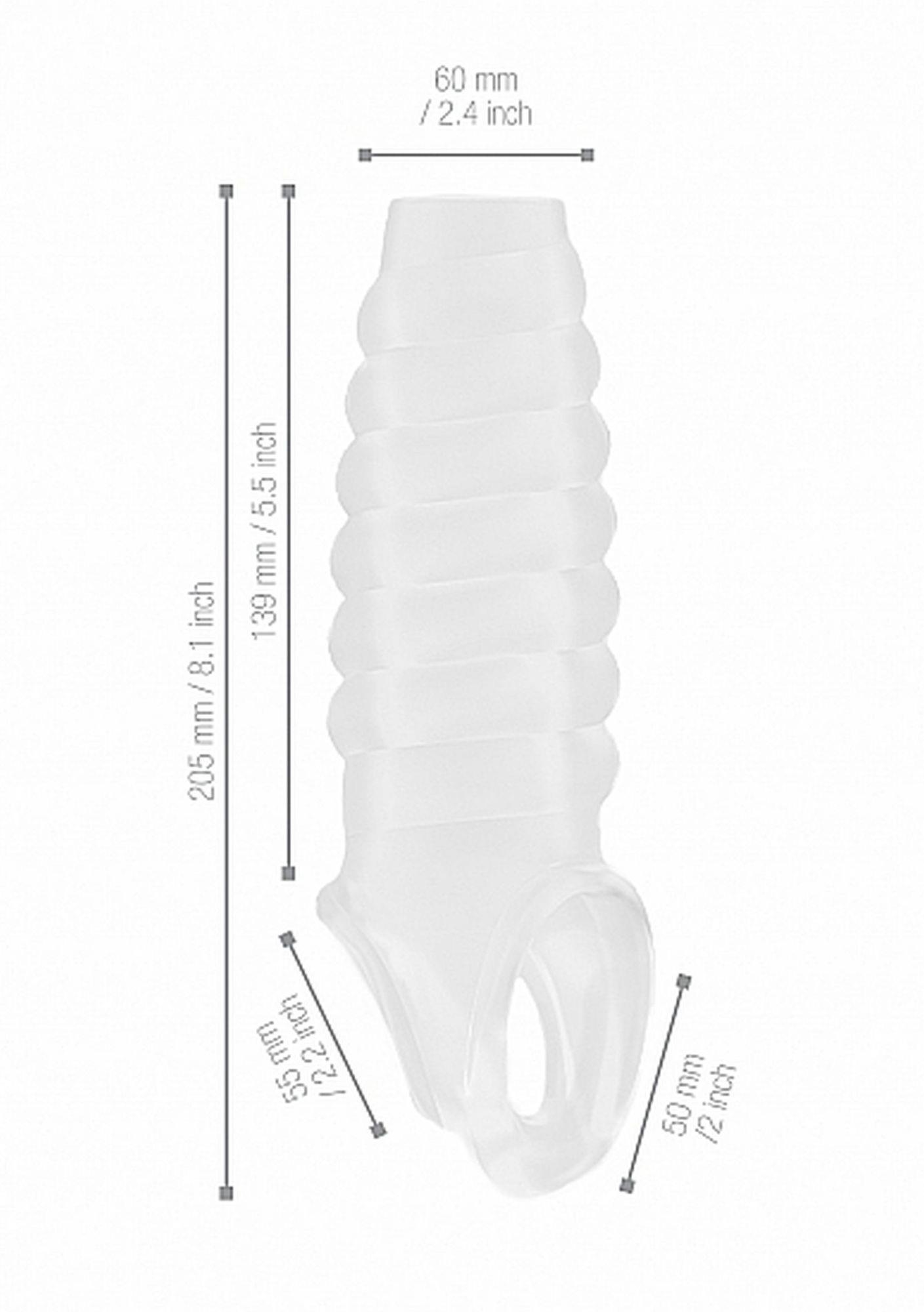 Nakładka na penisa No.21 – przedłużka 20,5 cm, pasek na jądra — zdjęcie 9