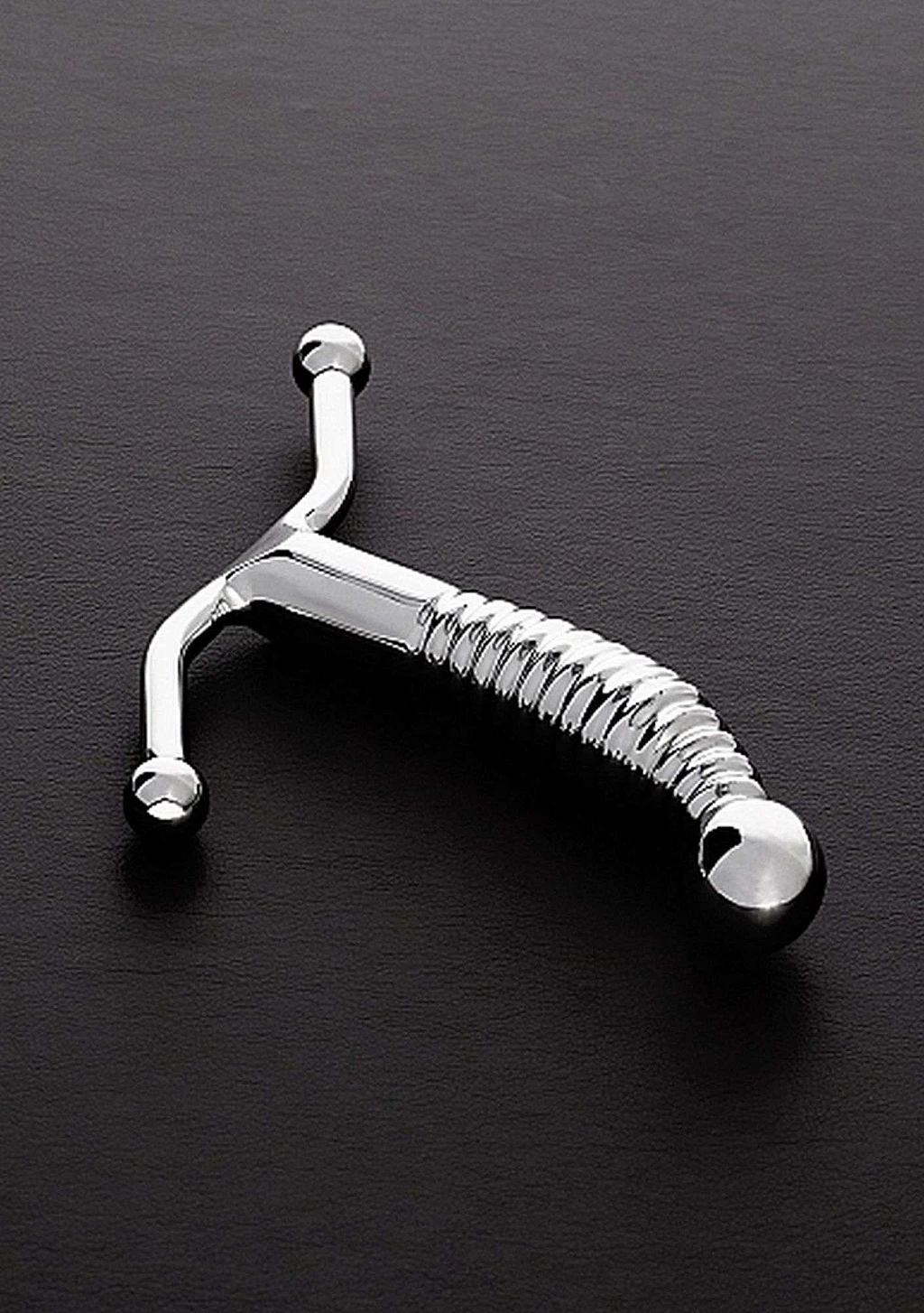 Masażer prostaty Ribbed - stal nierdzewna