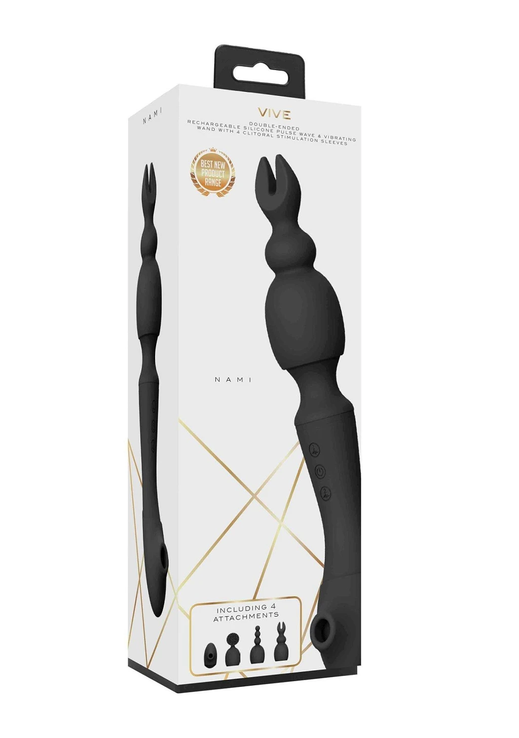 Stymulator Nami – dwustronna różdżka, fale + wibracje — zdjęcie 8