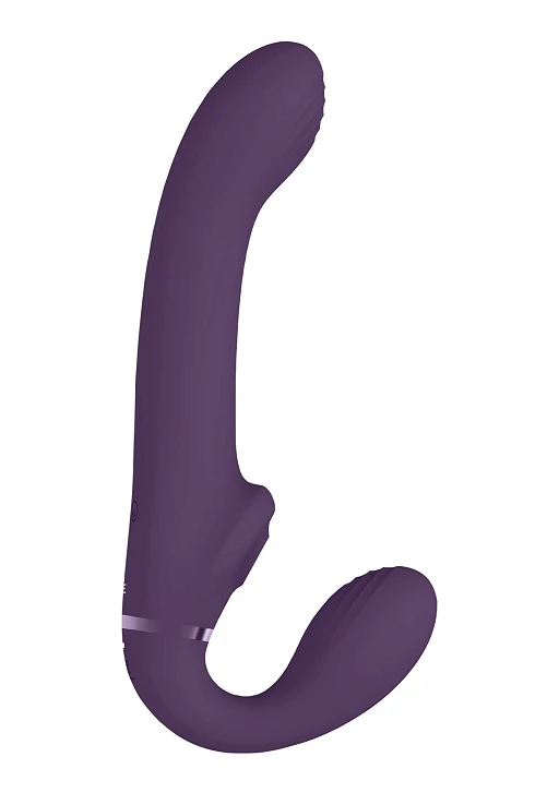 Zestaw strap-on AI - podwójna wibracja, silikon — zdjęcie 4