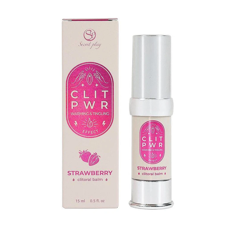 Balsam łechtaczkowy CLIT PWR – efekt rozgrzewający, truskawka, 15 ml