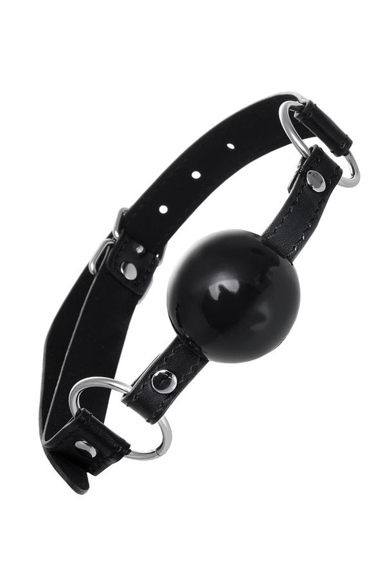 Knebel z kulką Anonymo – czarny, 64 cm, kulka 4 cm — zdjęcie 7