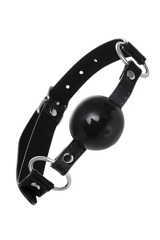 Knebel z kulką Anonymo – czarny, 64 cm, kulka 4 cm — zdjęcie 7